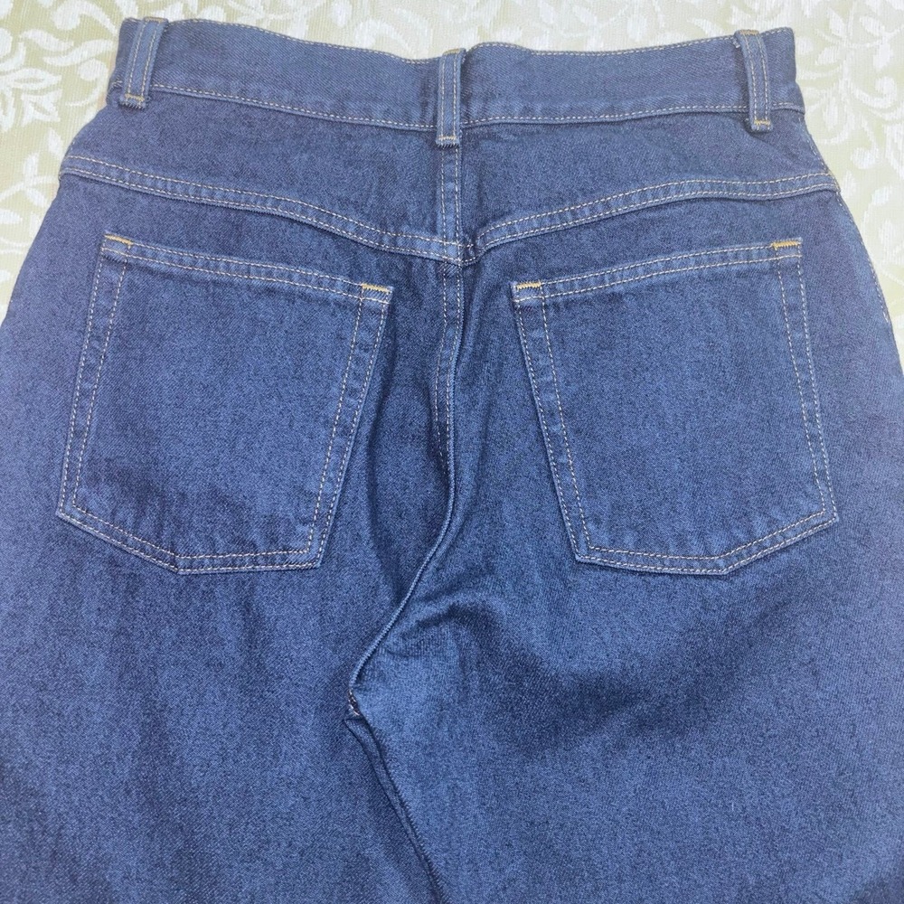 LL Bean Original Fit Jeans Womens‎ 8 Dark Wash Straight Leg High Rise (E24) - Picture 9 of 10